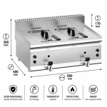 Friteuse gaz 2x10L double bac professionnelle – Image 2