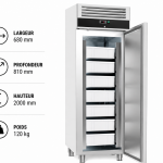 Réfrigérateur à Poisson inox professionnel 600litres