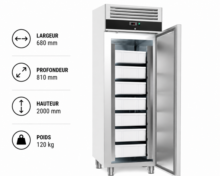 Réfrigérateur à Poisson inox professionnel 600litres