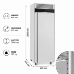 Réfrigérateur à poisson inox professionnel 600 litres -2°C à 8°C – Image 3