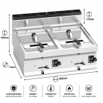 Friteuse gaz 2x10L double bac professionnelle – Image 4