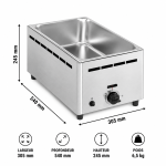 Bain-marie gaz 1 bac GN 1/1 – Image 2