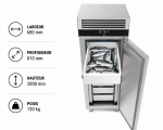Réfrigérateur à poisson inox professionnel 600 litres -2°C à 8°C – Image 4