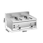 Friteuse gaz 2x8L double bac professionnelle – Image 2