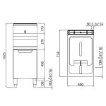 Friteuse gaz 20L sur coffre professionnelle – Image 6