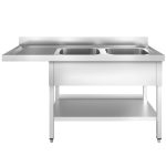 Plonge inox 1,5m 2 bacs HACCP – Image 3