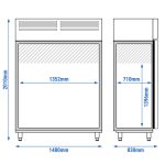 Réfrigérateur 2 portes 1380L professionnel – Image 14