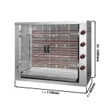 Rôtissoire électrique 24 poulets professionnelle avec 4 broches - 19,2kW – Image 2