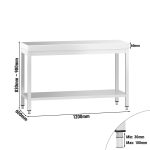 Table inox 120x60cm – Image 2