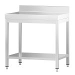 Table inox 60x60cm avec rebord – Image 3