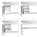 Table inox 60x60cm avec rebord – Image 10