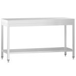 Table inox  1800 x 700 mm - avec tablette inférieure – Image 5