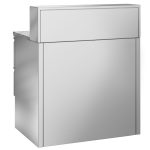 Table réfrigérée 0,9m 2 portes professionnelle - 240L - pour 5x GN 1/6 & Couvercle inox - plan de travail en granit noir – Image 3